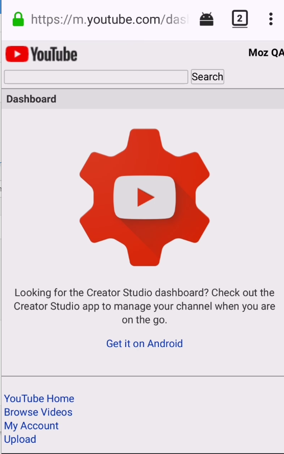 YouTube Studio Desktop