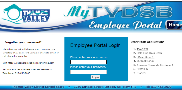 tvdsb employee portal