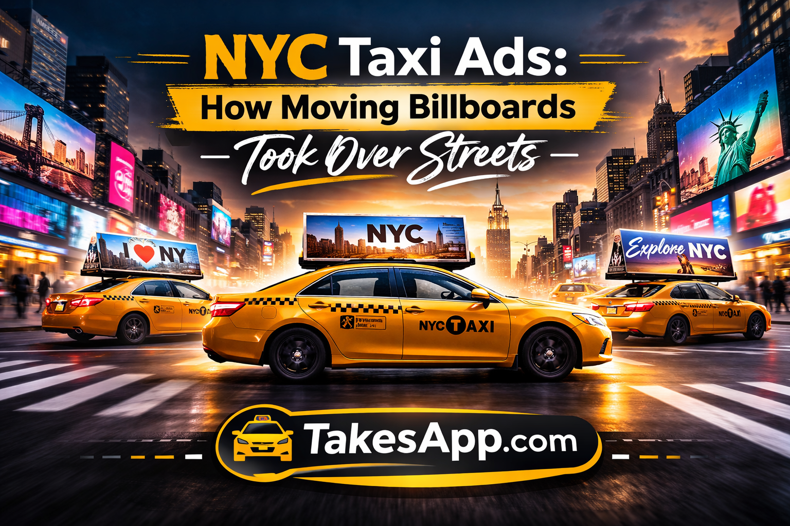 NYC Taxi Ads How Moving Billboards Took Over Streets